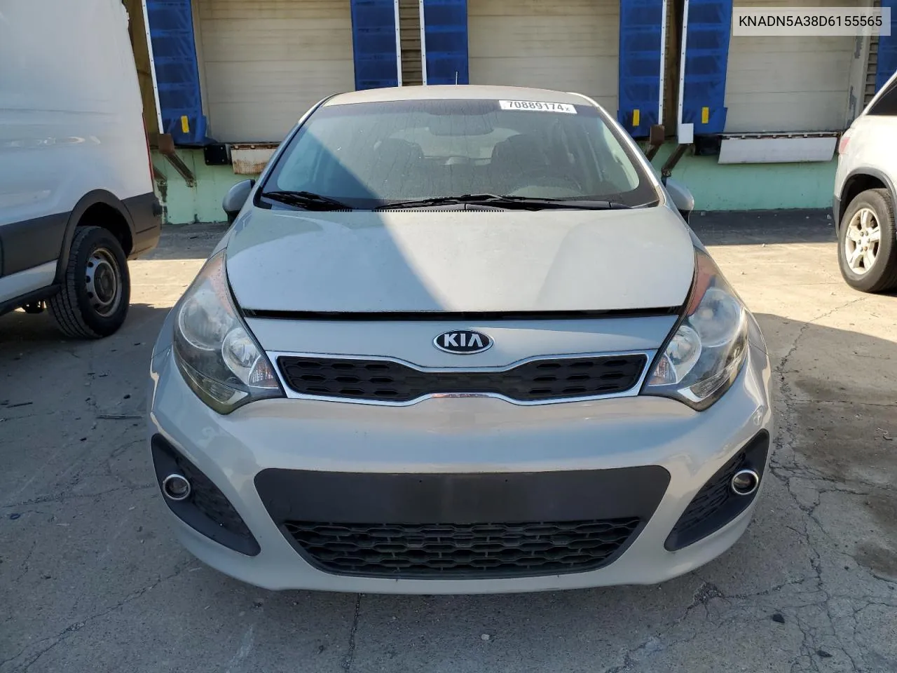 2013 Kia Rio Ex VIN: KNADN5A38D6155565 Lot: 70889174