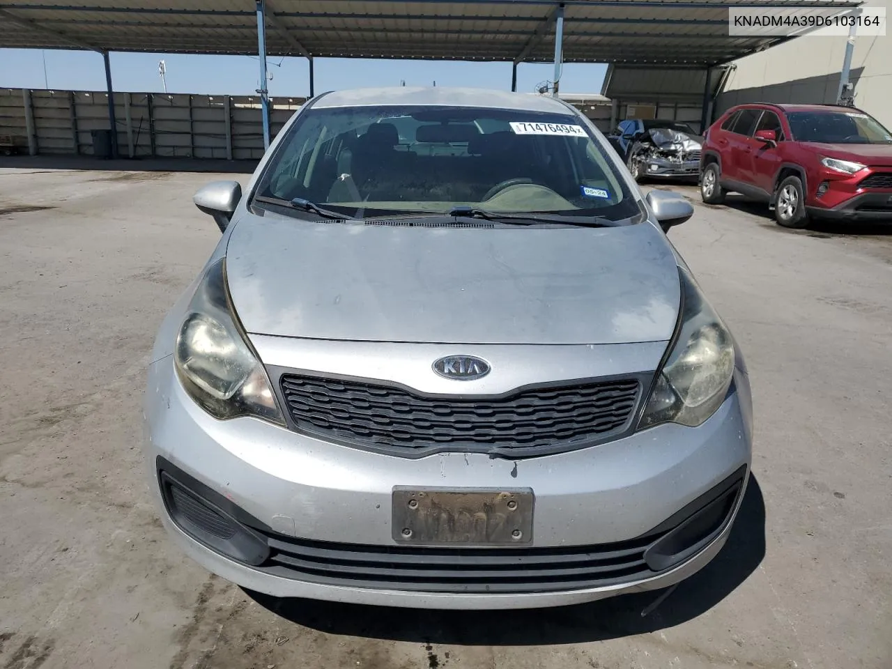 2013 Kia Rio Lx VIN: KNADM4A39D6103164 Lot: 71476494