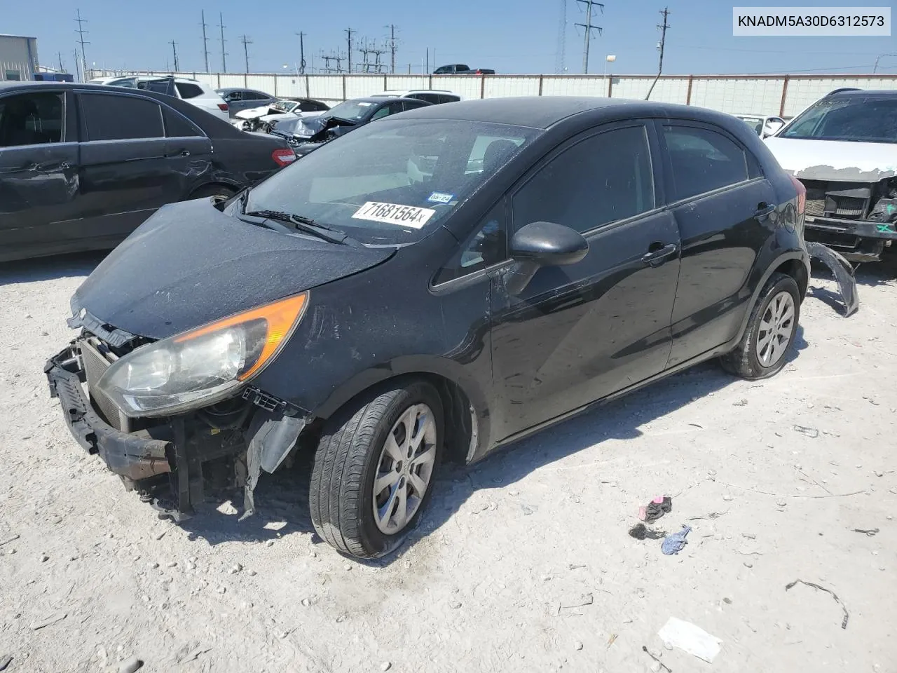 2013 Kia Rio Lx VIN: KNADM5A30D6312573 Lot: 71681564