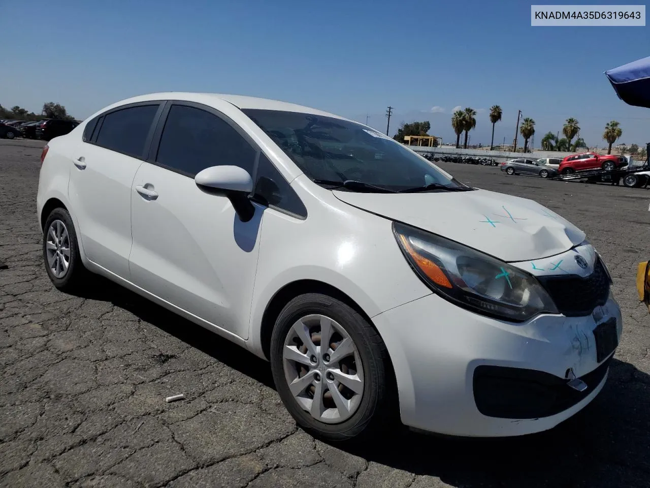 2013 Kia Rio Lx VIN: KNADM4A35D6319643 Lot: 71686114