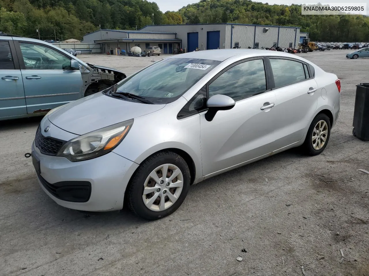 2013 Kia Rio Lx VIN: KNADM4A30D6259805 Lot: 71888454