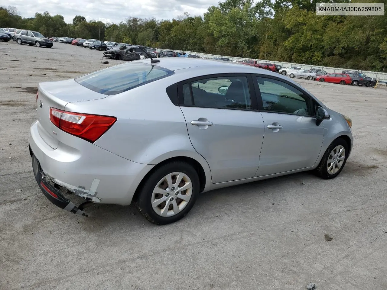 2013 Kia Rio Lx VIN: KNADM4A30D6259805 Lot: 71888454