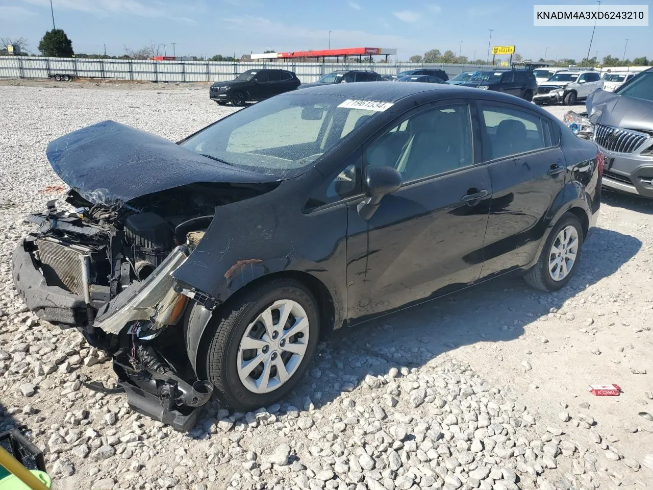 2013 Kia Rio Lx VIN: KNADM4A3XD6243210 Lot: 71961534