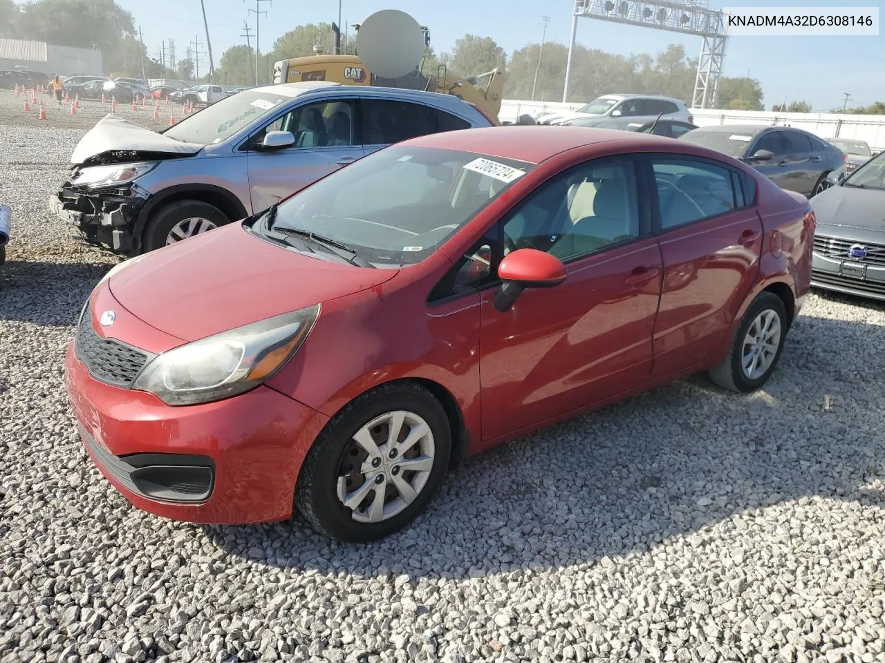 2013 Kia Rio Lx VIN: KNADM4A32D6308146 Lot: 72065724