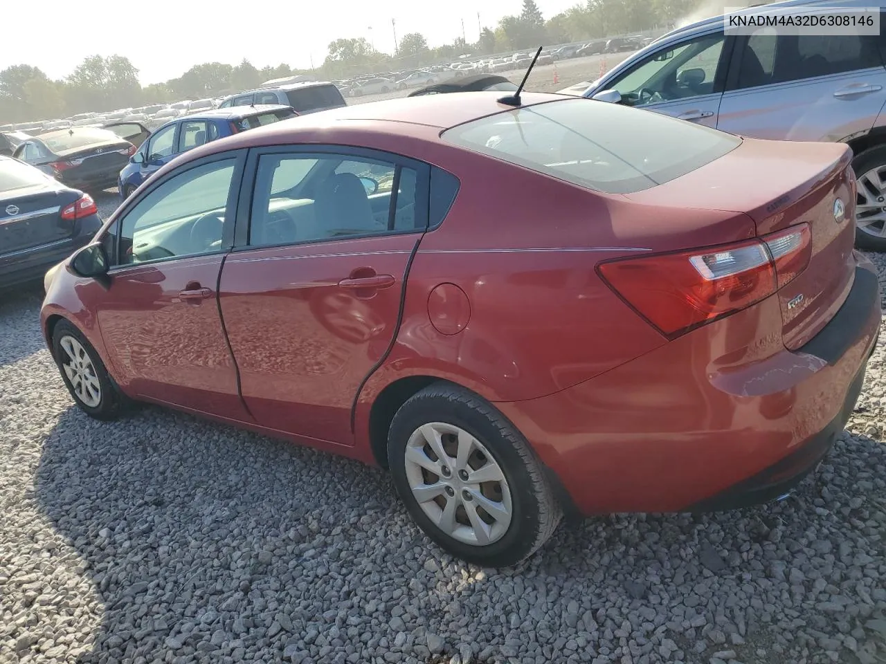 2013 Kia Rio Lx VIN: KNADM4A32D6308146 Lot: 72065724