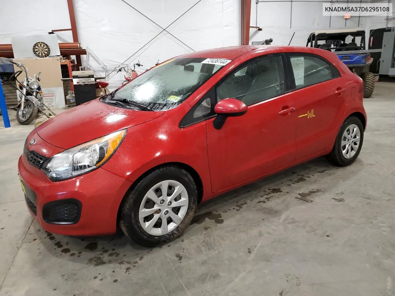 2013 Kia Rio Lx VIN: KNADM5A37D6295108 Lot: 72436144