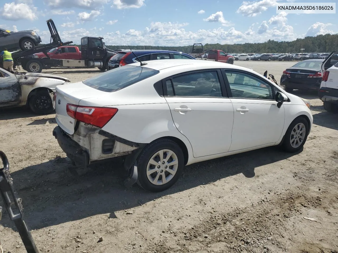 2013 Kia Rio Lx VIN: KNADM4A35D6186026 Lot: 72553854