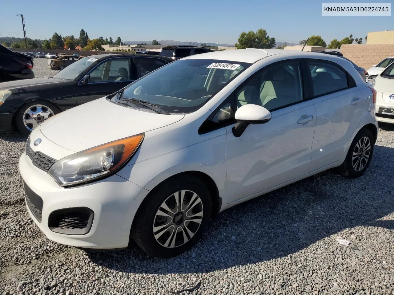 2013 Kia Rio Lx VIN: KNADM5A31D6224745 Lot: 72844874