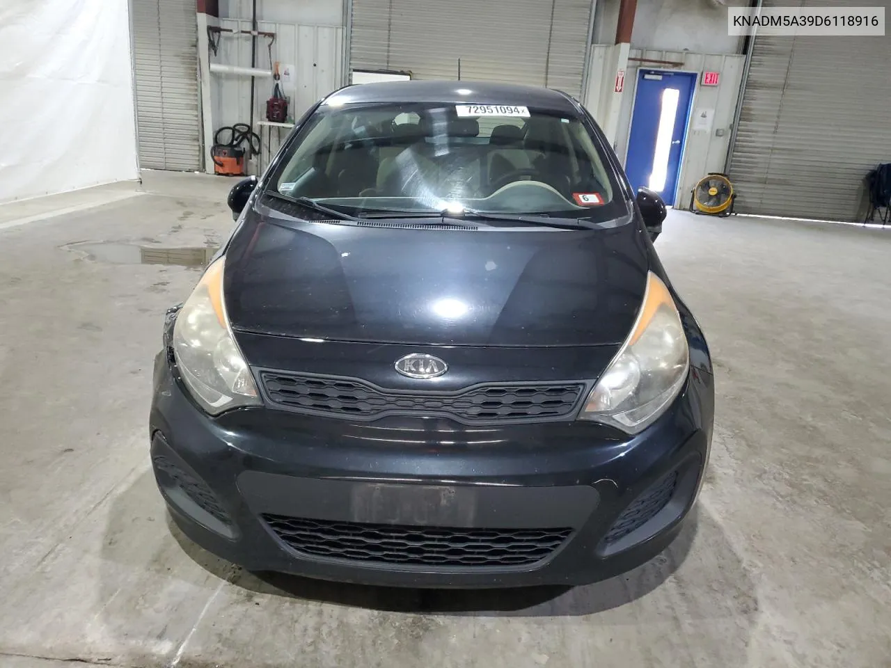 2013 Kia Rio Lx VIN: KNADM5A39D6118916 Lot: 72951094