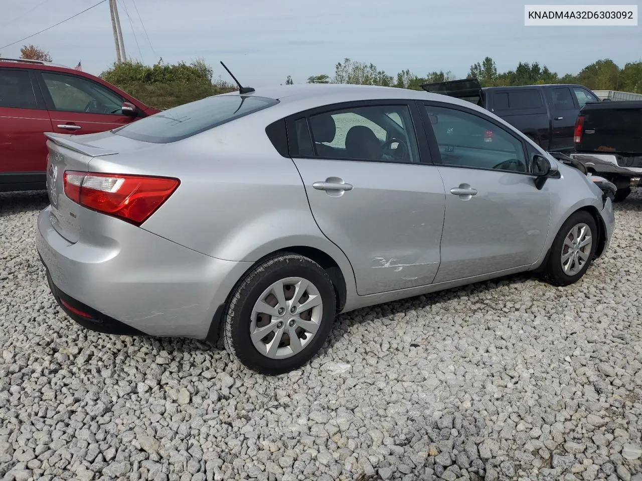 2013 Kia Rio Lx VIN: KNADM4A32D6303092 Lot: 73134574