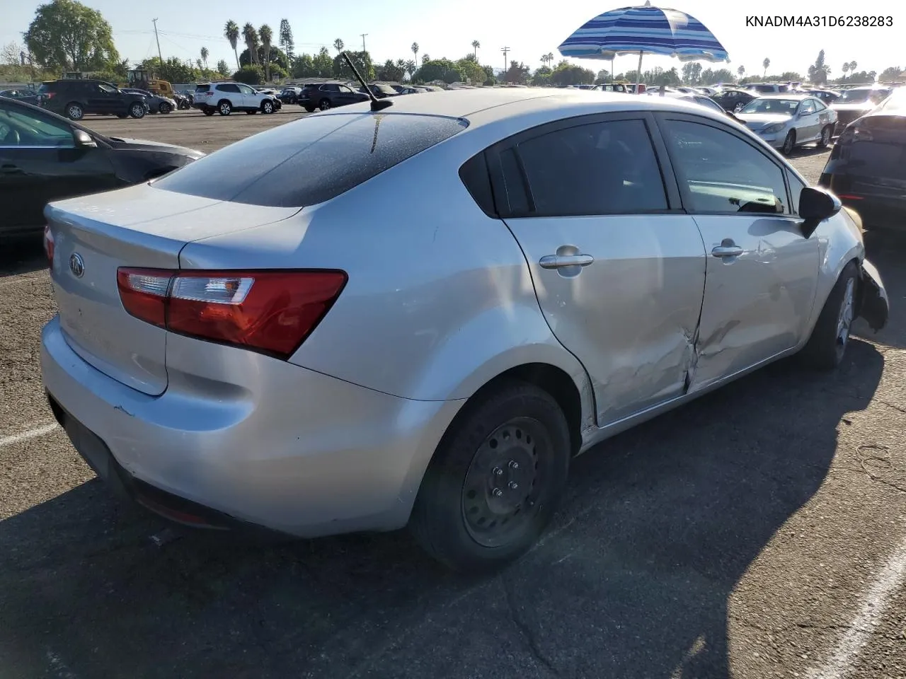 2013 Kia Rio Lx VIN: KNADM4A31D6238283 Lot: 73541994