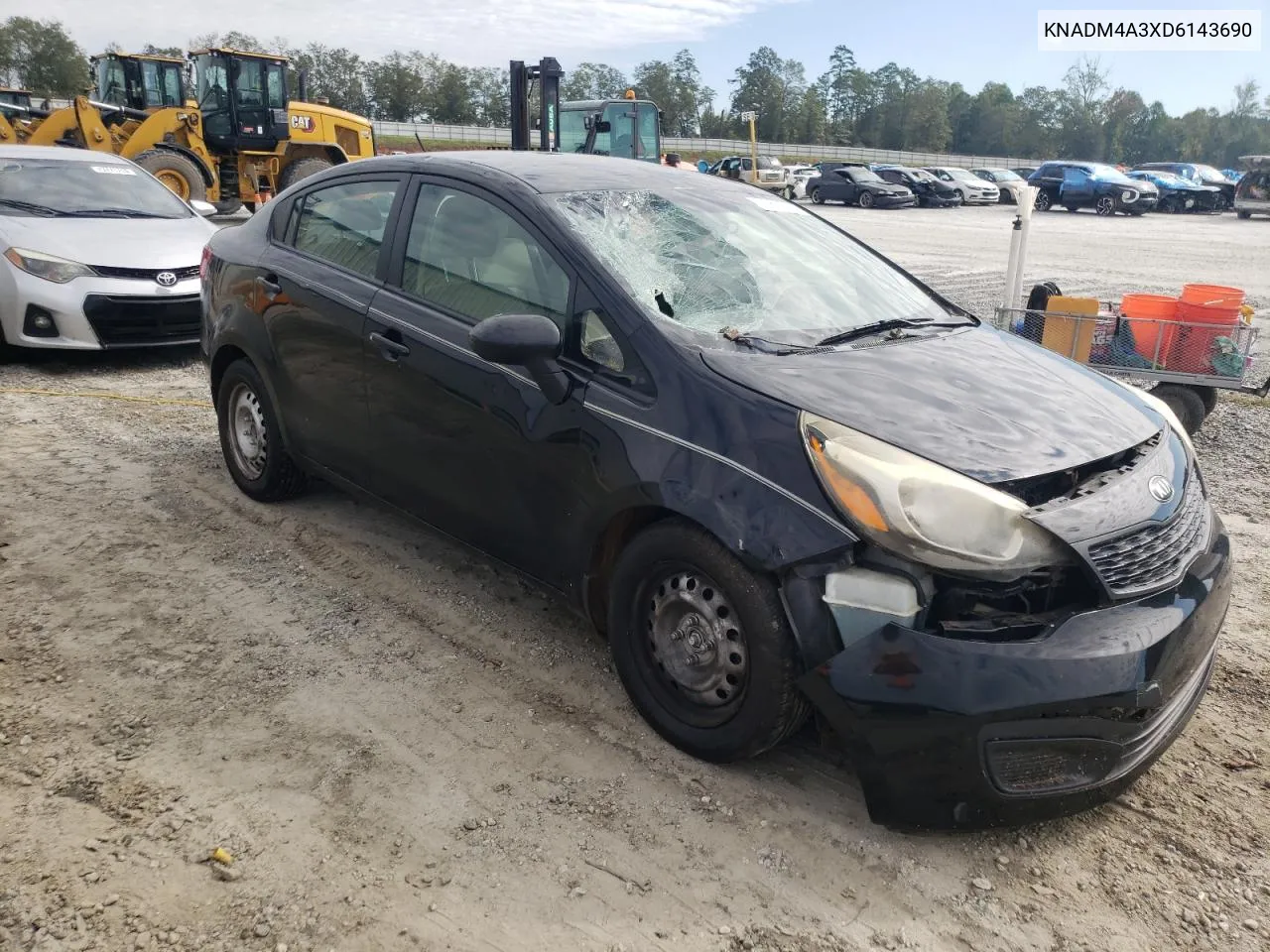 2013 Kia Rio Lx VIN: KNADM4A3XD6143690 Lot: 73566224