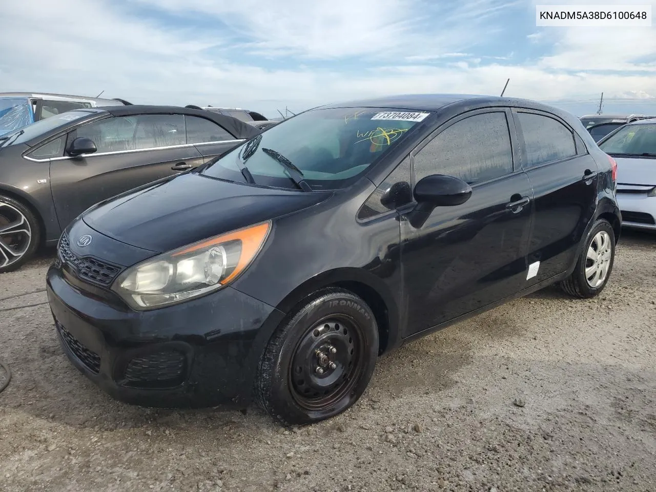 2013 Kia Rio Lx VIN: KNADM5A38D6100648 Lot: 73704084