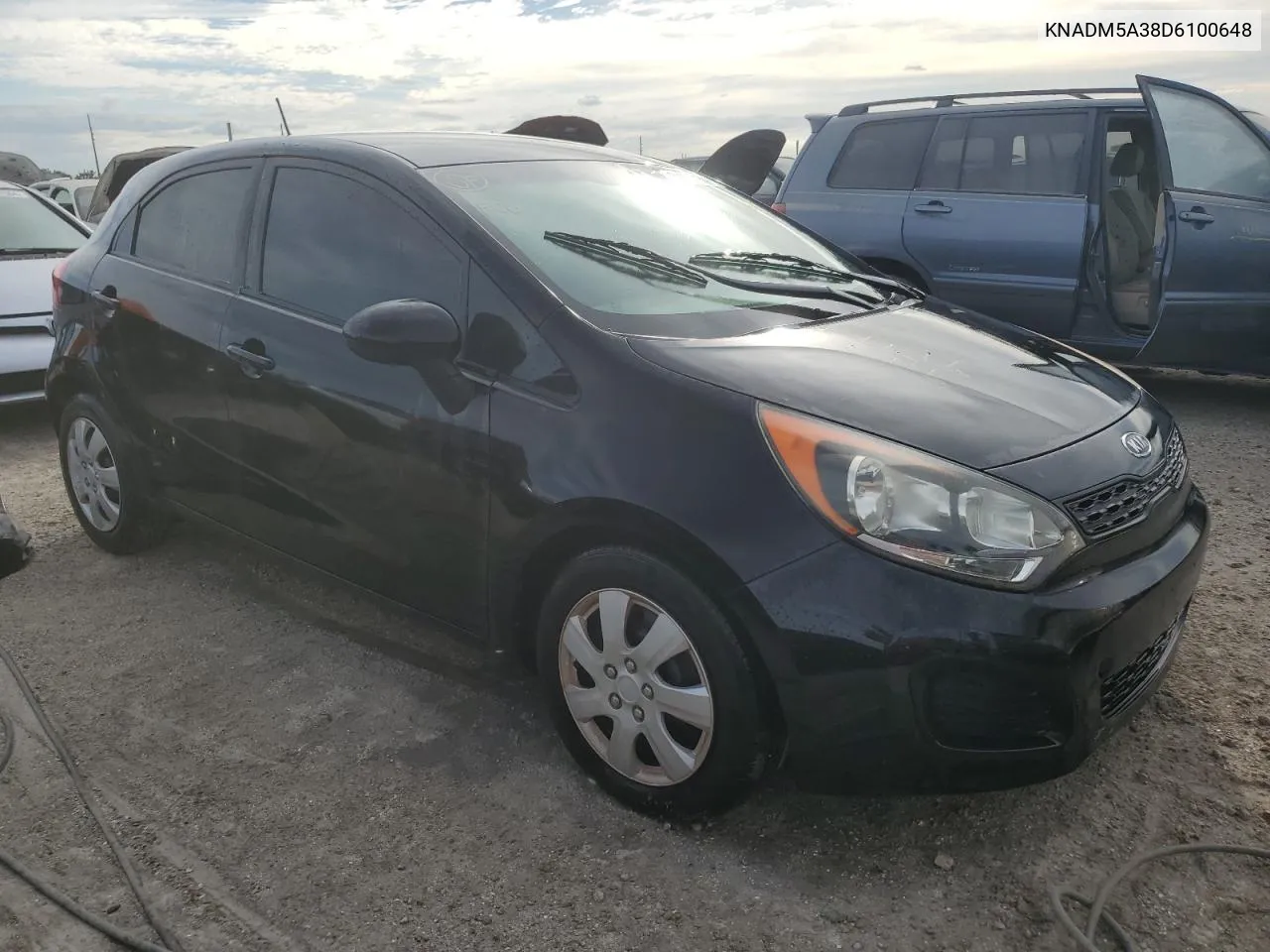 2013 Kia Rio Lx VIN: KNADM5A38D6100648 Lot: 73704084