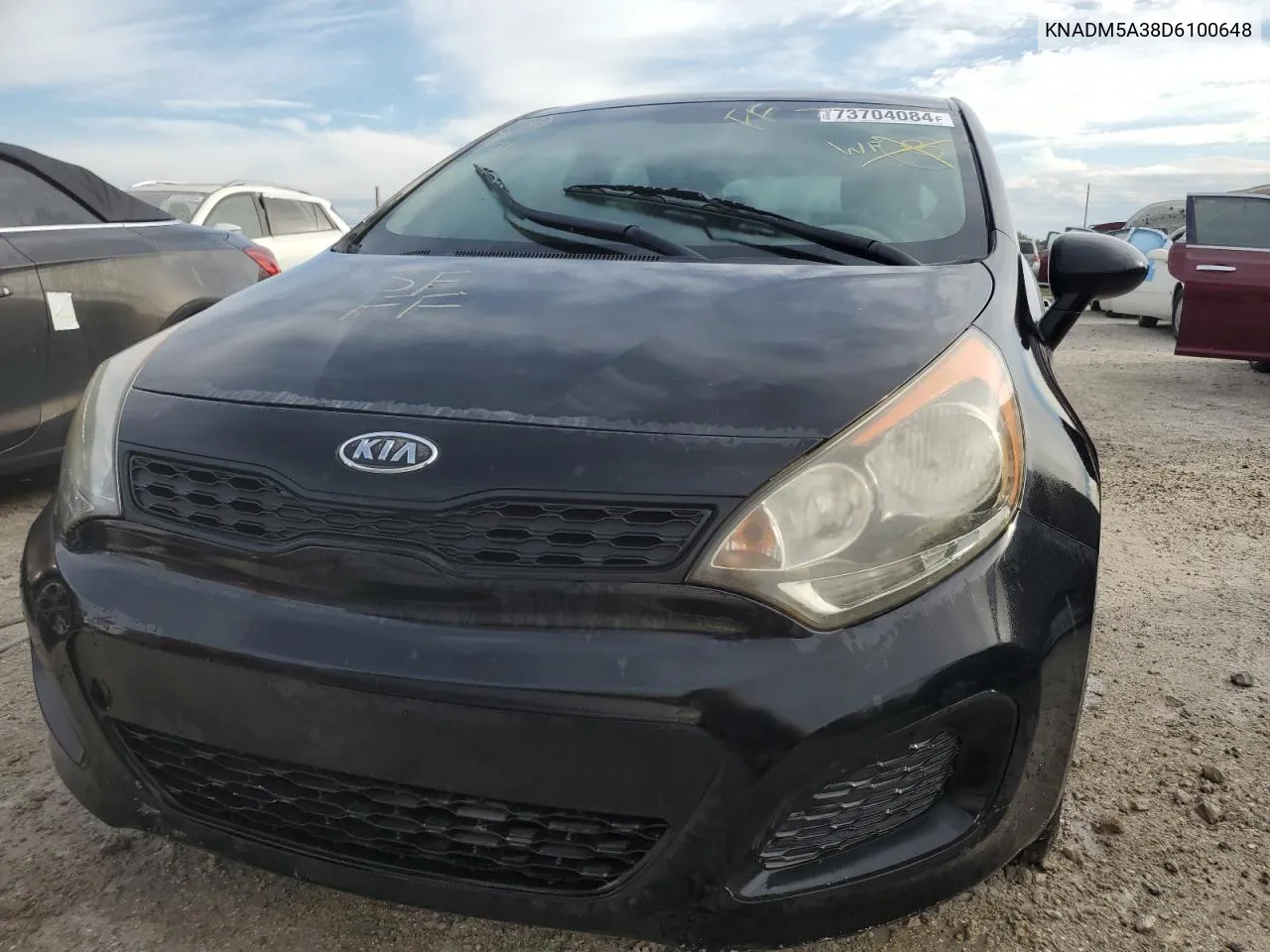 2013 Kia Rio Lx VIN: KNADM5A38D6100648 Lot: 73704084