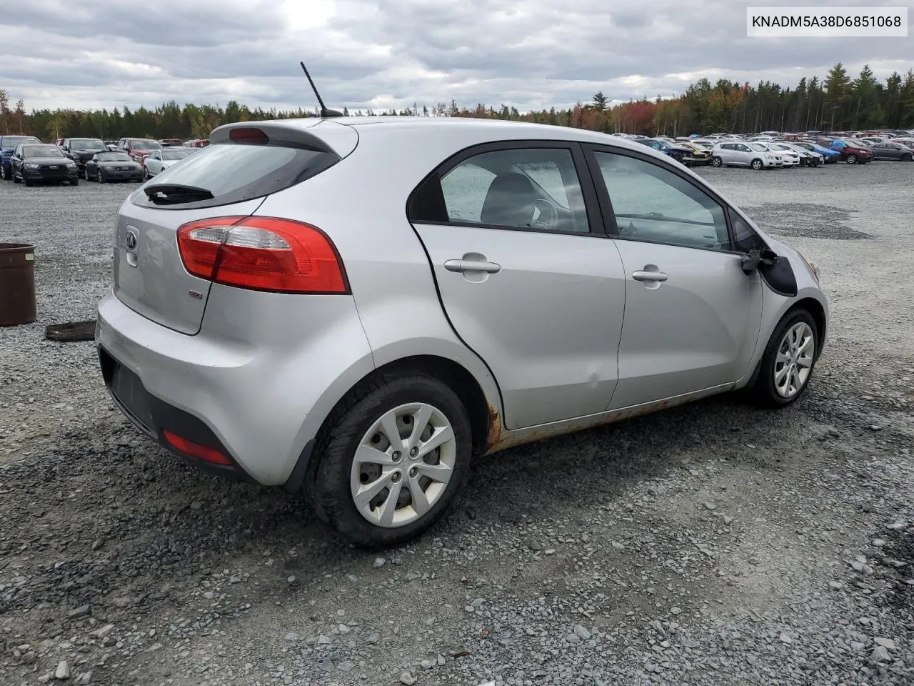 2013 Kia Rio Lx VIN: KNADM5A38D6851068 Lot: 74433694