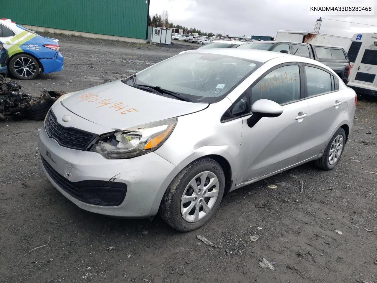 2013 Kia Rio Lx VIN: KNADM4A33D6280468 Lot: 74769494