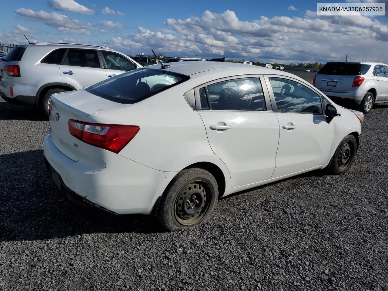 2013 Kia Rio Lx VIN: KNADM4A33D6257935 Lot: 74922984