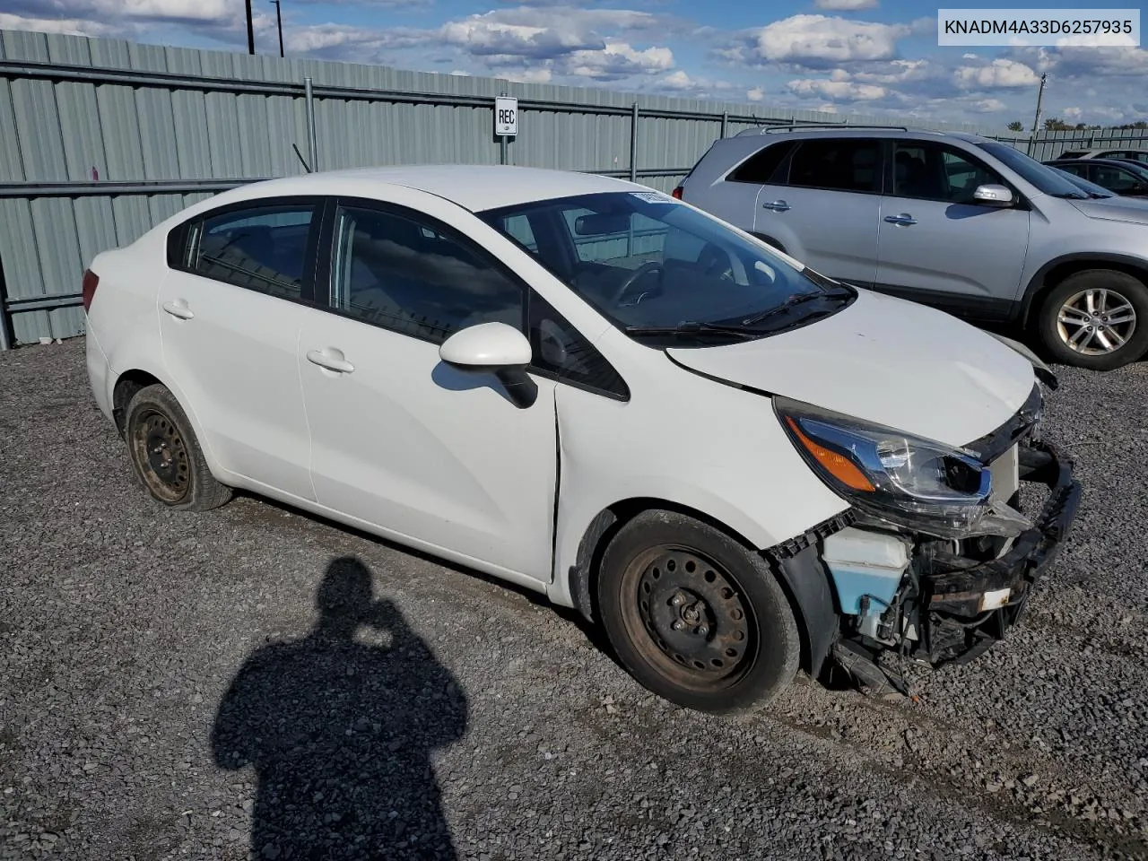 2013 Kia Rio Lx VIN: KNADM4A33D6257935 Lot: 74922984