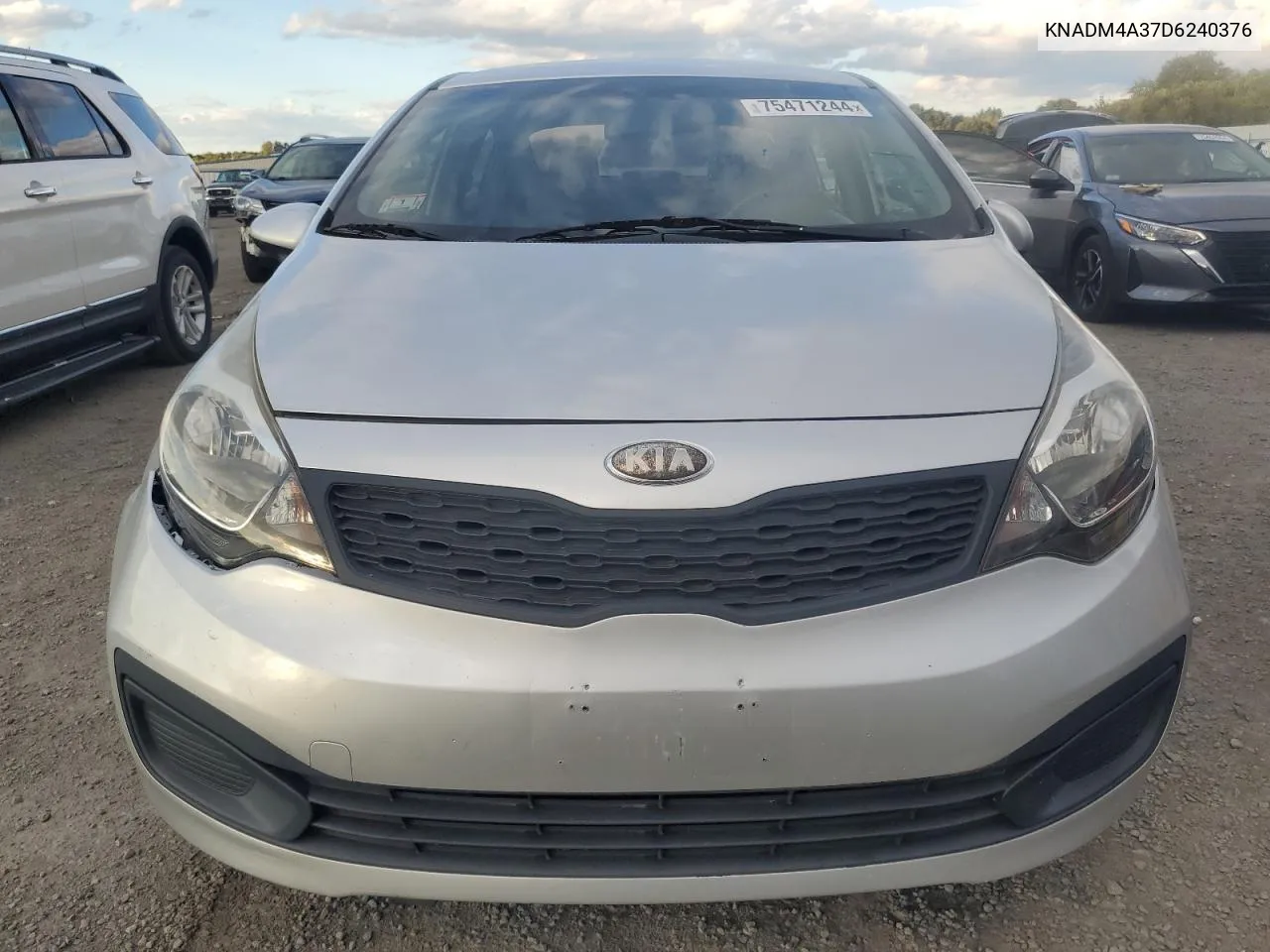 2013 Kia Rio Lx VIN: KNADM4A37D6240376 Lot: 75471244