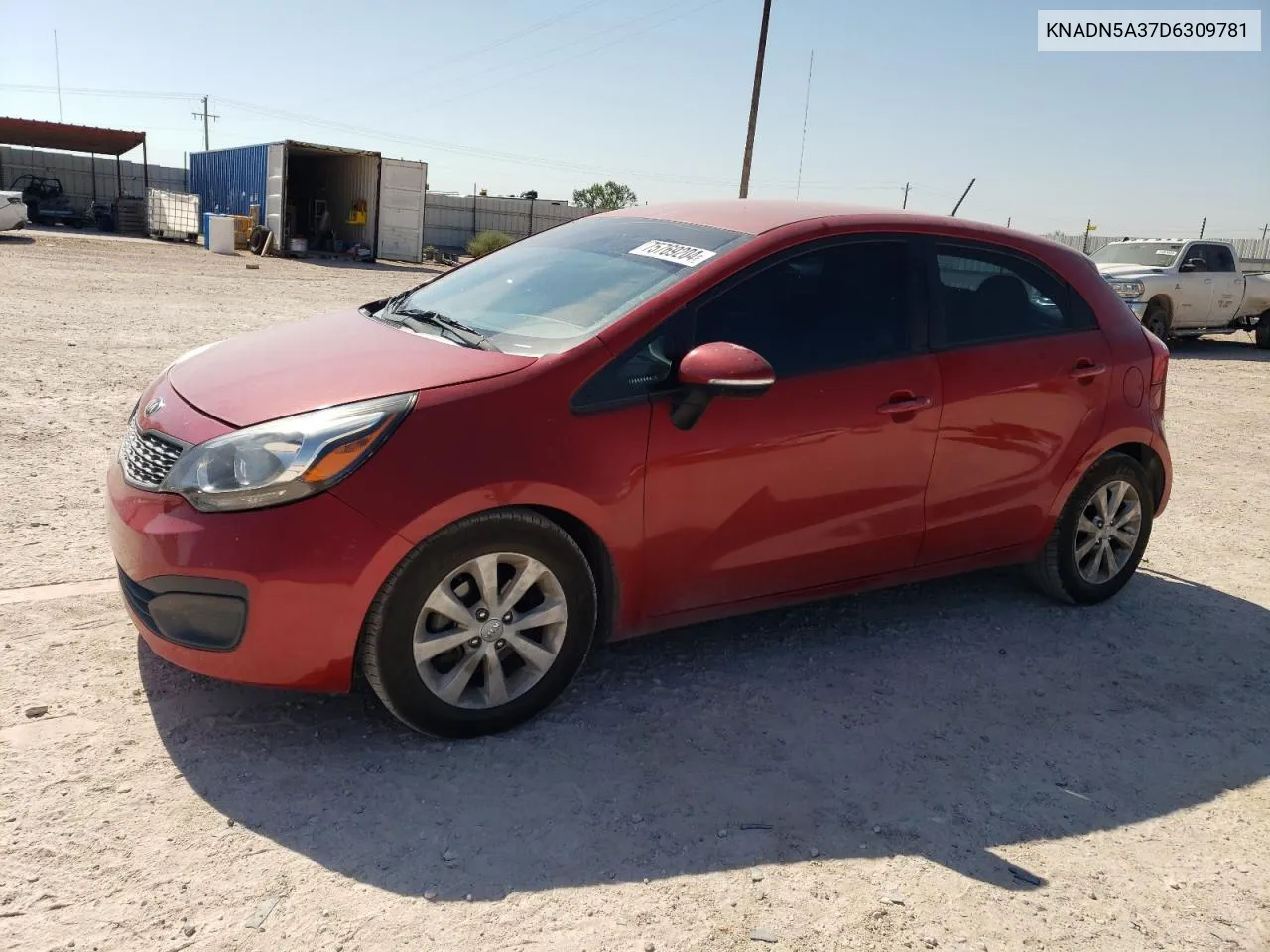 2013 Kia Rio Ex VIN: KNADN5A37D6309781 Lot: 75769204