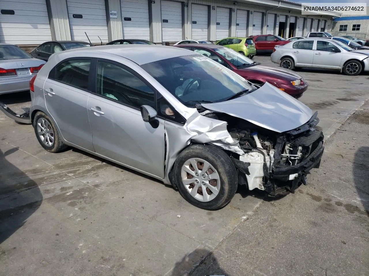 2013 Kia Rio Lx VIN: KNADM5A34D6274622 Lot: 75917594