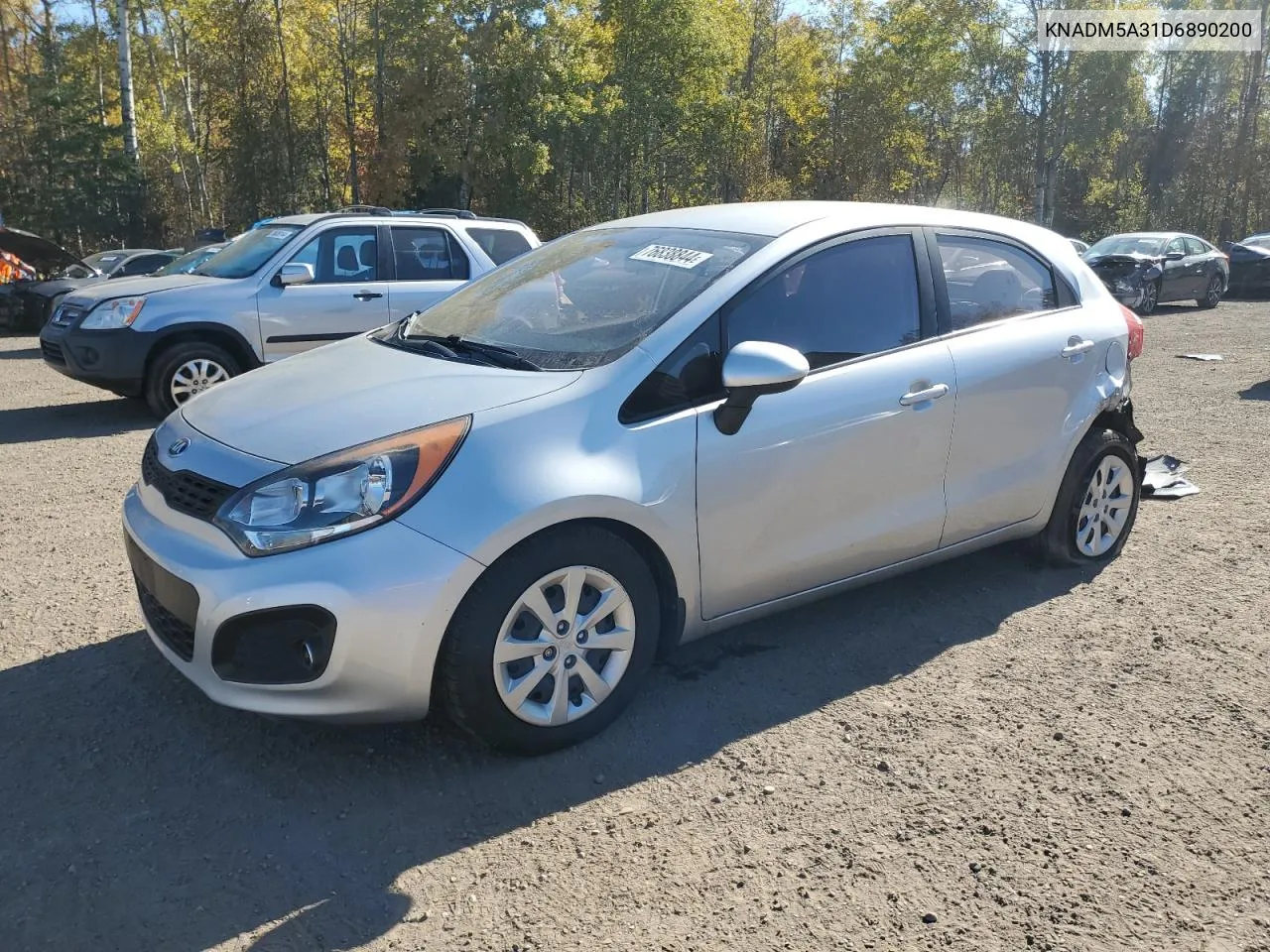 2013 Kia Rio Lx VIN: KNADM5A31D6890200 Lot: 76838844