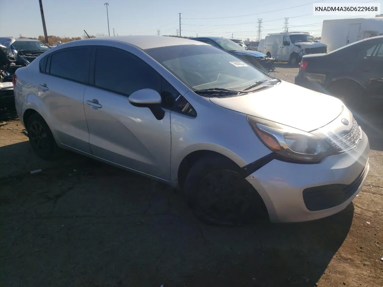 2013 Kia Rio Lx VIN: KNADM4A36D6229658 Lot: 76840034