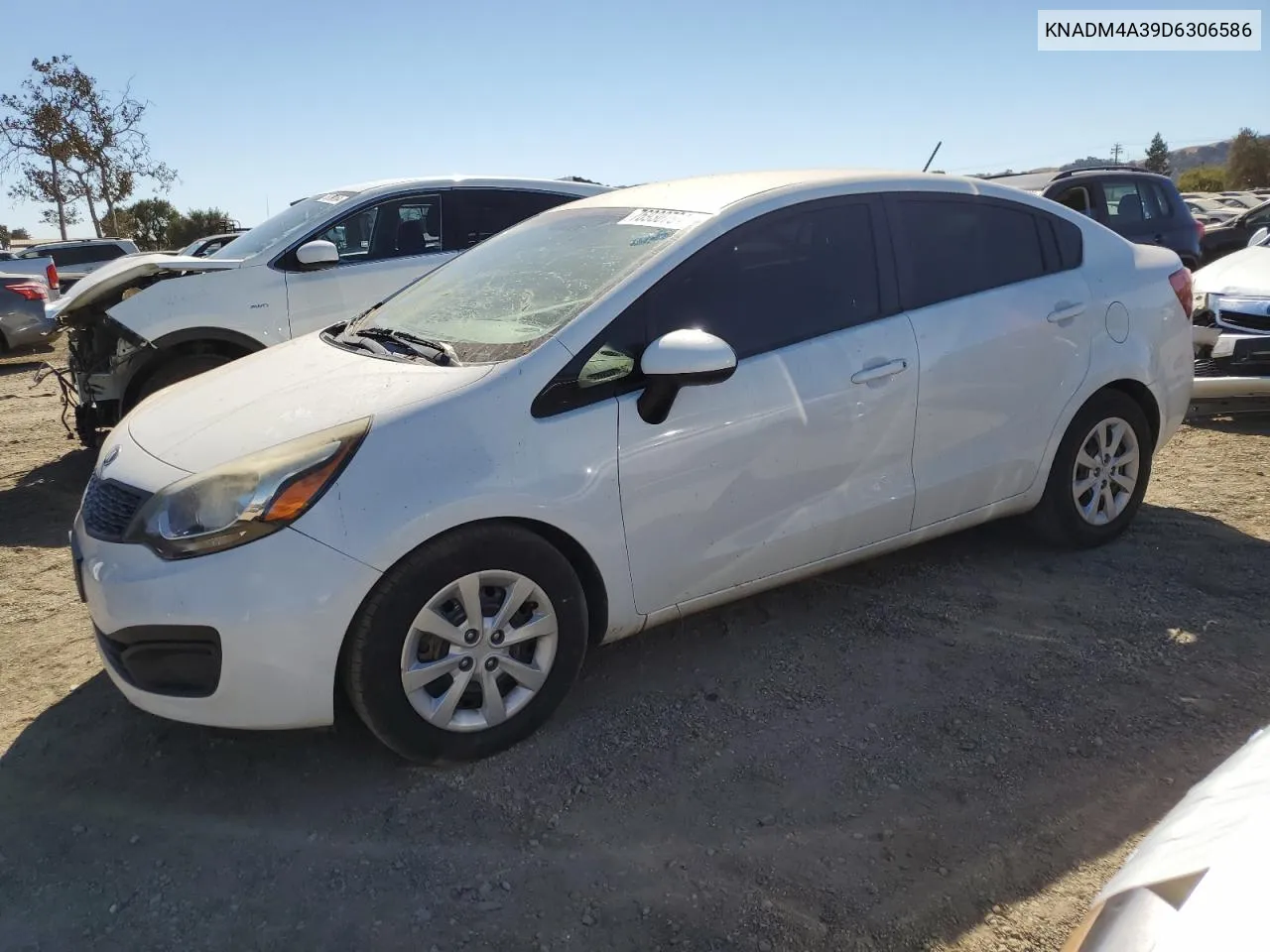 2013 Kia Rio Lx VIN: KNADM4A39D6306586 Lot: 76930794