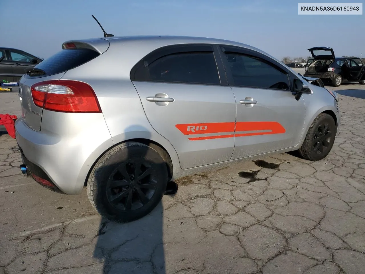 2013 Kia Rio Ex VIN: KNADN5A36D6160943 Lot: 77958774