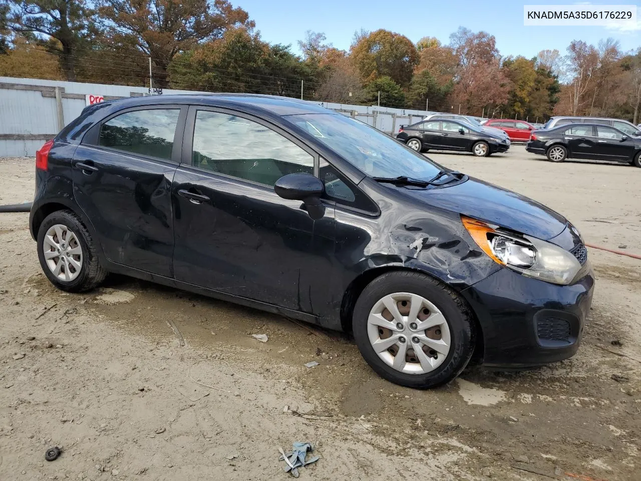 2013 Kia Rio Lx VIN: KNADM5A35D6176229 Lot: 78322674