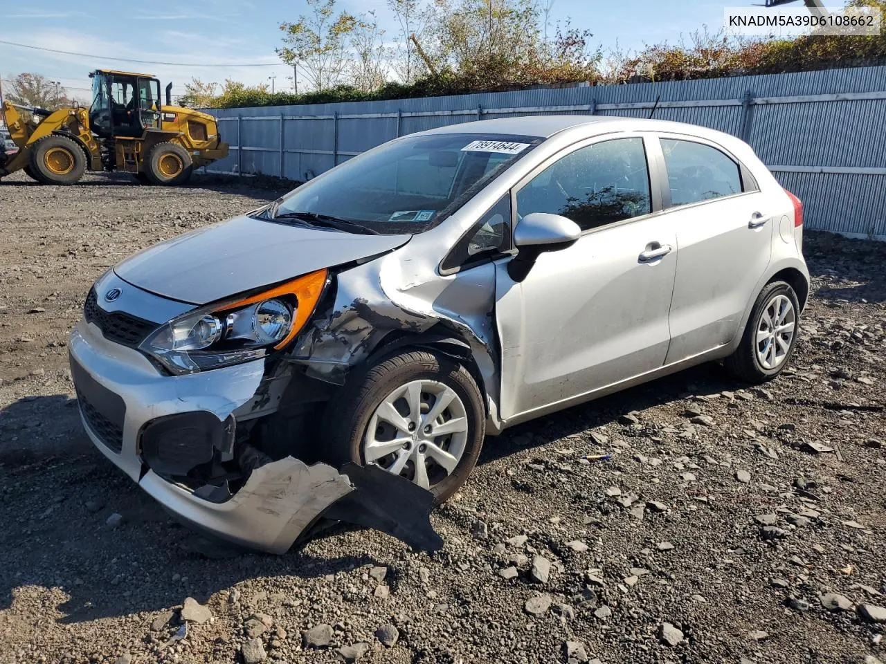 2013 Kia Rio Lx VIN: KNADM5A39D6108662 Lot: 78914644