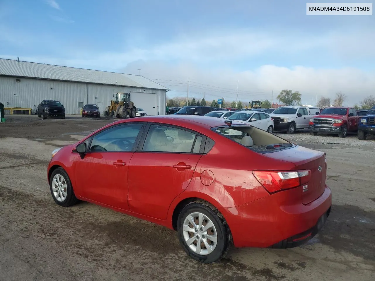 2013 Kia Rio Lx VIN: KNADM4A34D6191508 Lot: 79733904