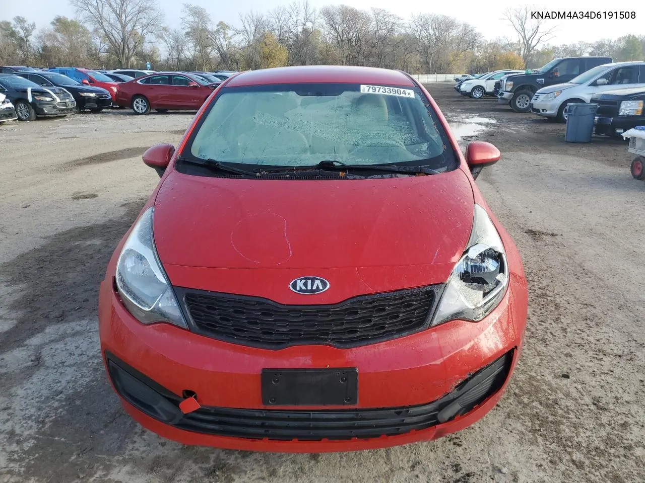 2013 Kia Rio Lx VIN: KNADM4A34D6191508 Lot: 79733904