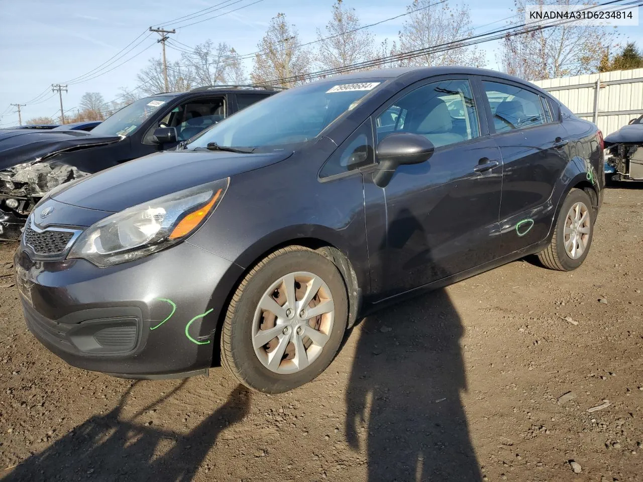 2013 Kia Rio Ex VIN: KNADN4A31D6234814 Lot: 79909684