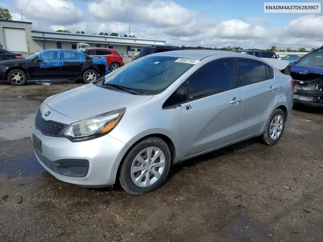 2013 Kia Rio Lx VIN: KNADM4A37D6283907 Lot: 80062764