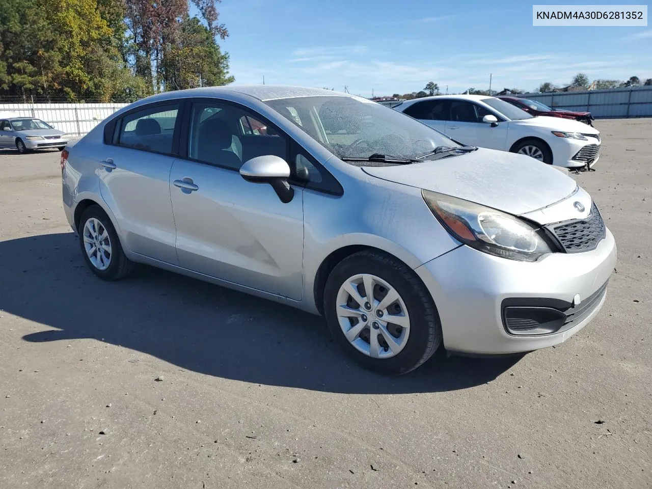 2013 Kia Rio Lx VIN: KNADM4A30D6281352 Lot: 80098584