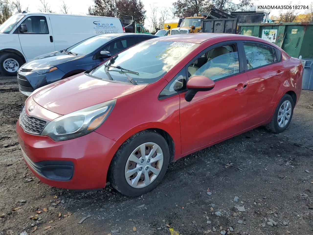 2013 Kia Rio Lx VIN: KNADM4A35D6182784 Lot: 80209084