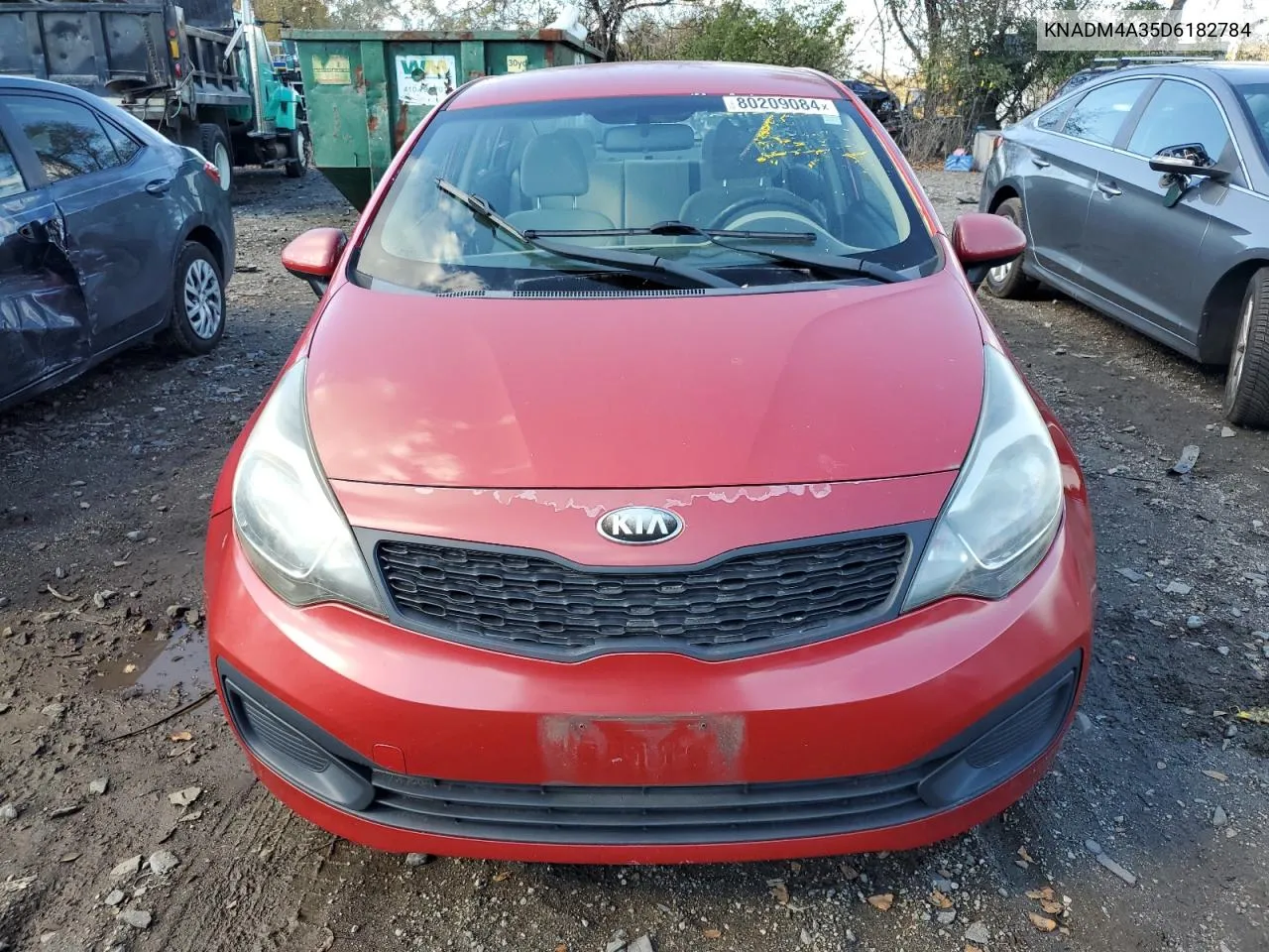 2013 Kia Rio Lx VIN: KNADM4A35D6182784 Lot: 80209084