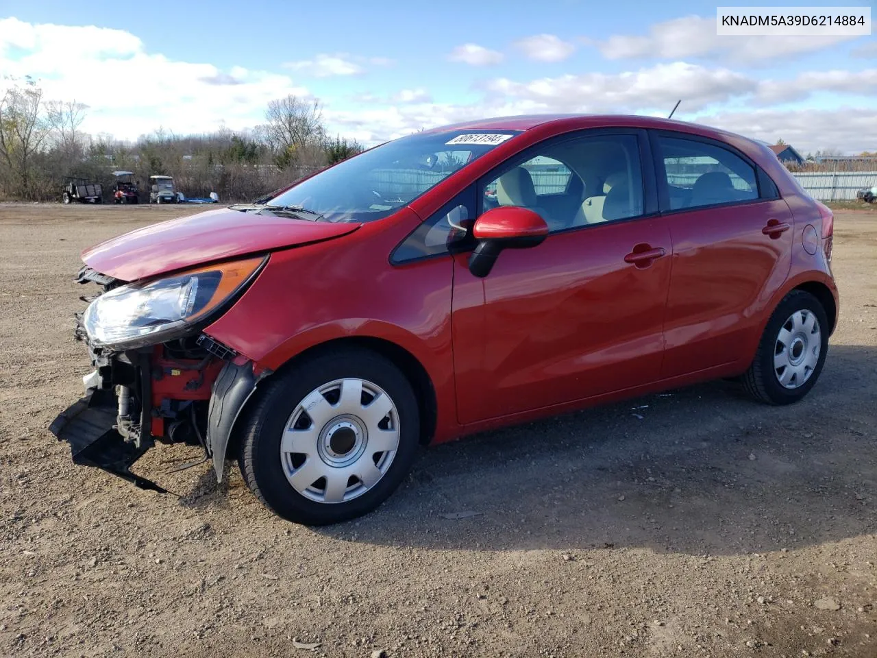 2013 Kia Rio Lx VIN: KNADM5A39D6214884 Lot: 80613194