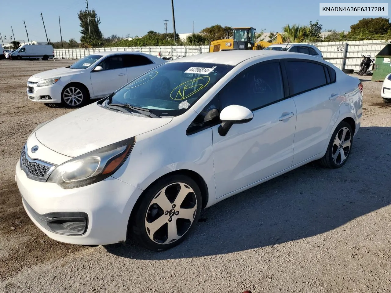 KNADN4A36E6317284 2014 Kia Rio Ex