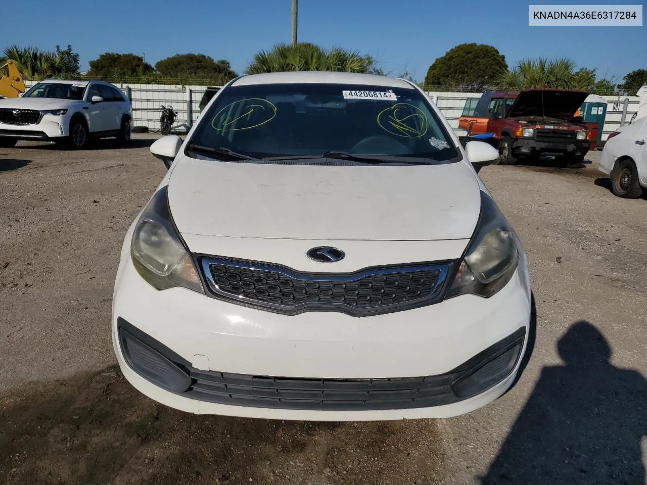 2014 Kia Rio Ex VIN: KNADN4A36E6317284 Lot: 44206814