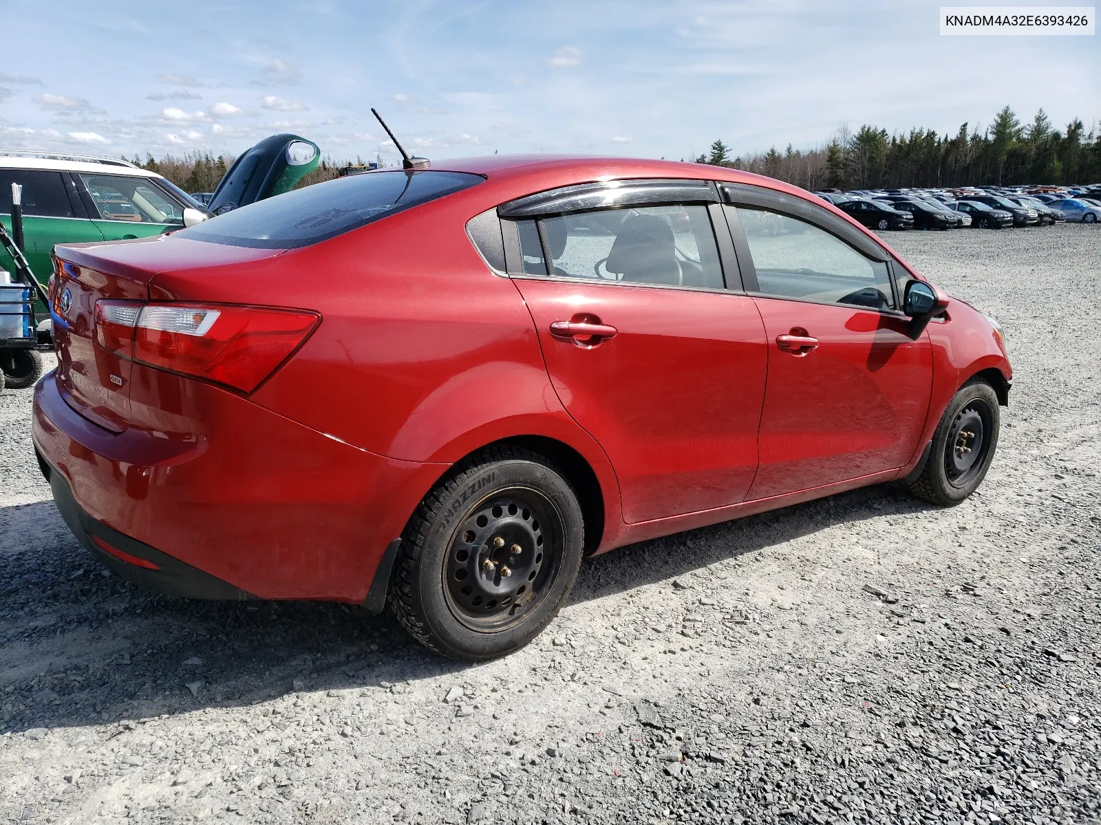 2014 Kia Rio Lx VIN: KNADM4A32E6393426 Lot: 52208634