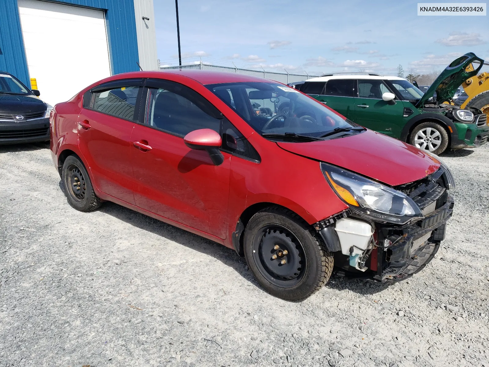 2014 Kia Rio Lx VIN: KNADM4A32E6393426 Lot: 52208634