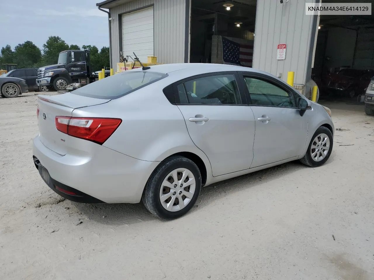 2014 Kia Rio Lx VIN: KNADM4A34E6414129 Lot: 57200814