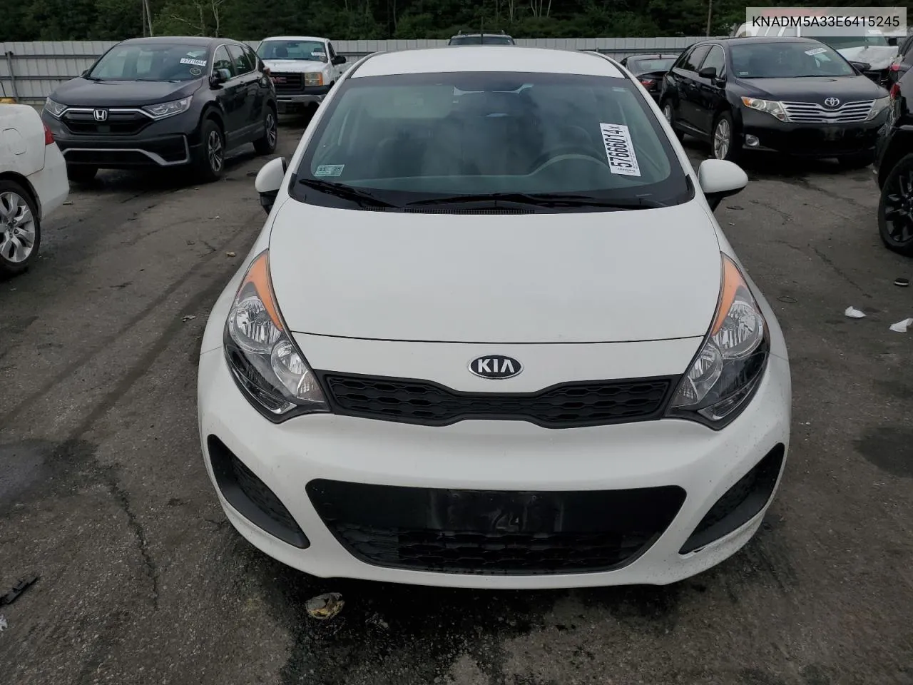 2014 Kia Rio Lx VIN: KNADM5A33E6415245 Lot: 57666014