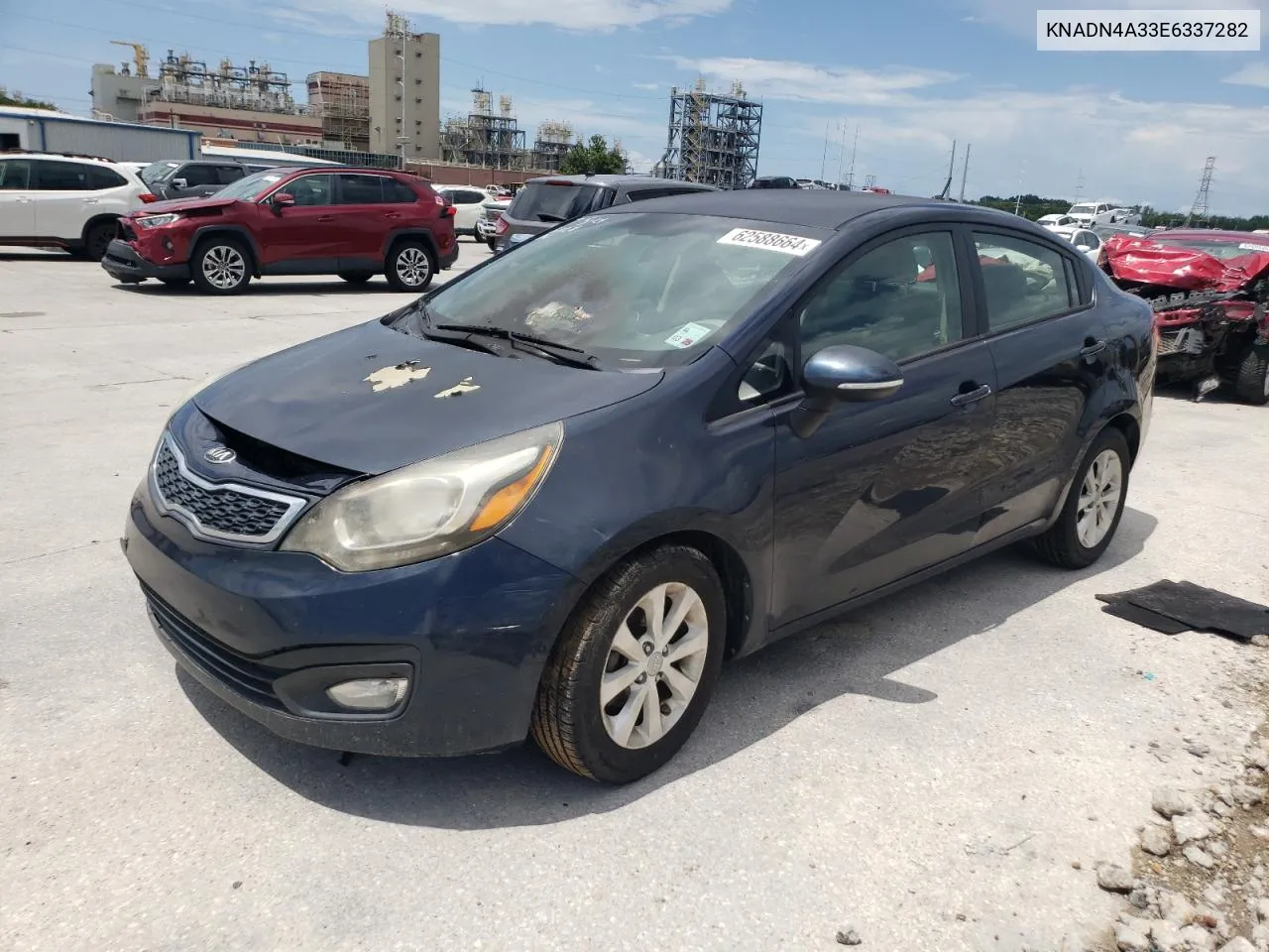 2014 Kia Rio Ex VIN: KNADN4A33E6337282 Lot: 62588664