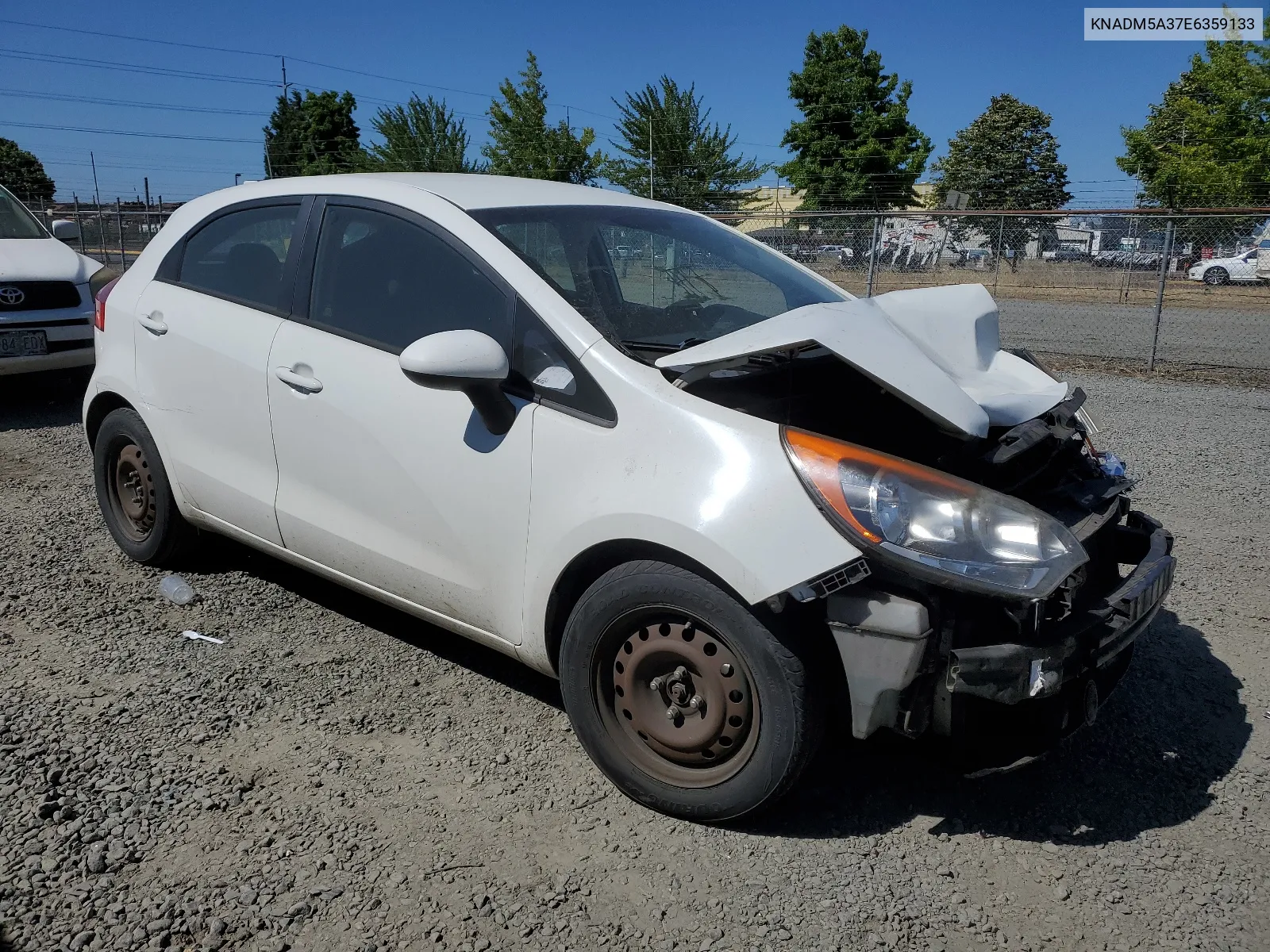 2014 Kia Rio Lx VIN: KNADM5A37E6359133 Lot: 64278274