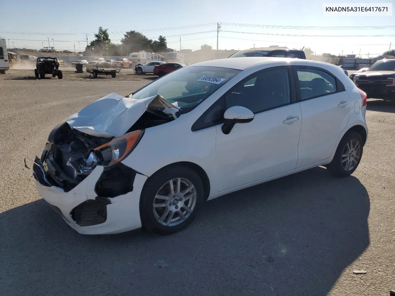 2014 Kia Rio Ex VIN: KNADN5A31E6417671 Lot: 68092064