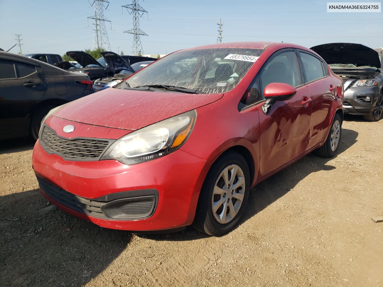 KNADM4A36E6324755 2014 Kia Rio Lx